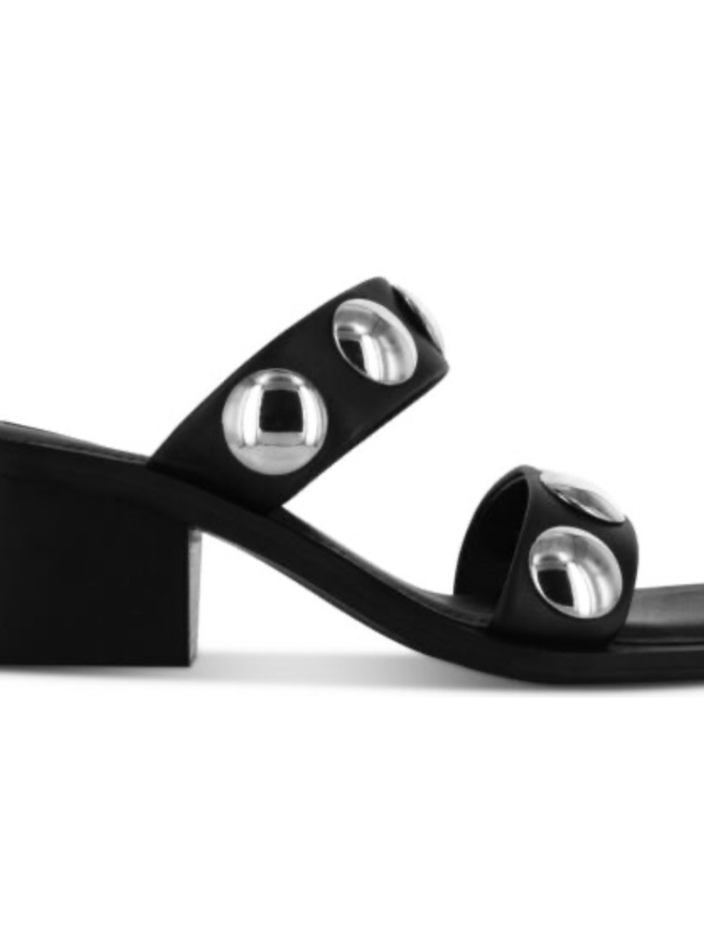 SENSO Black Leather Studded Sandals NWT
